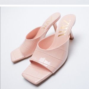 Zara Animal Print High heeled mules